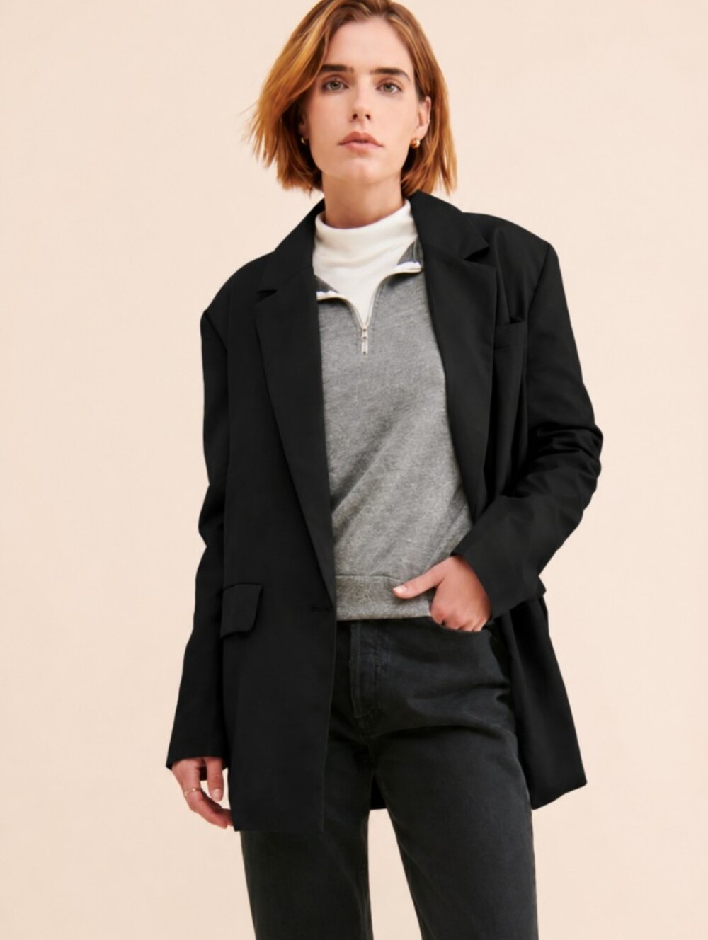 Lioness Linen Blend Longline Blazer